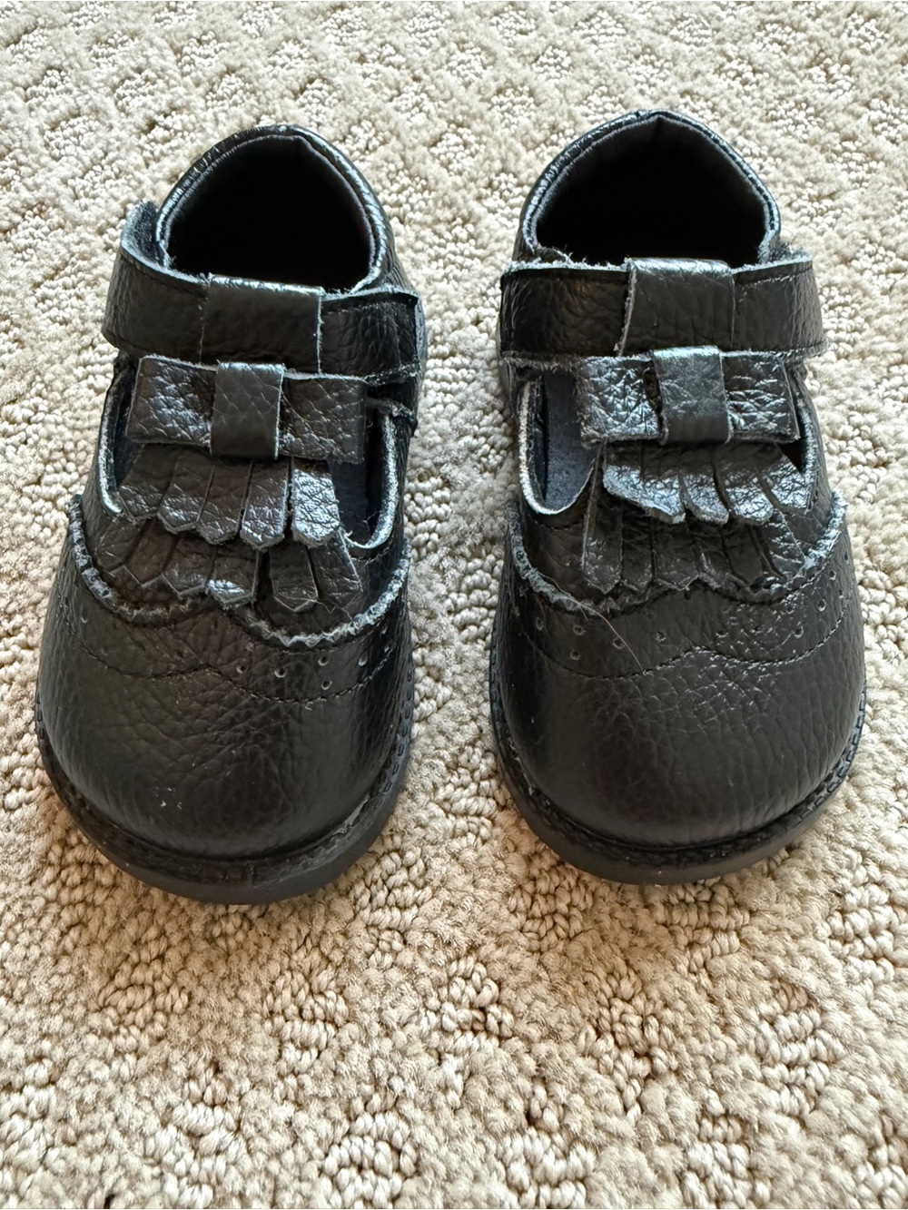 Adorable Black Toddler Dress Shoes, 4 Toddler